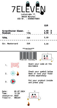 Microwavy Kassenbon